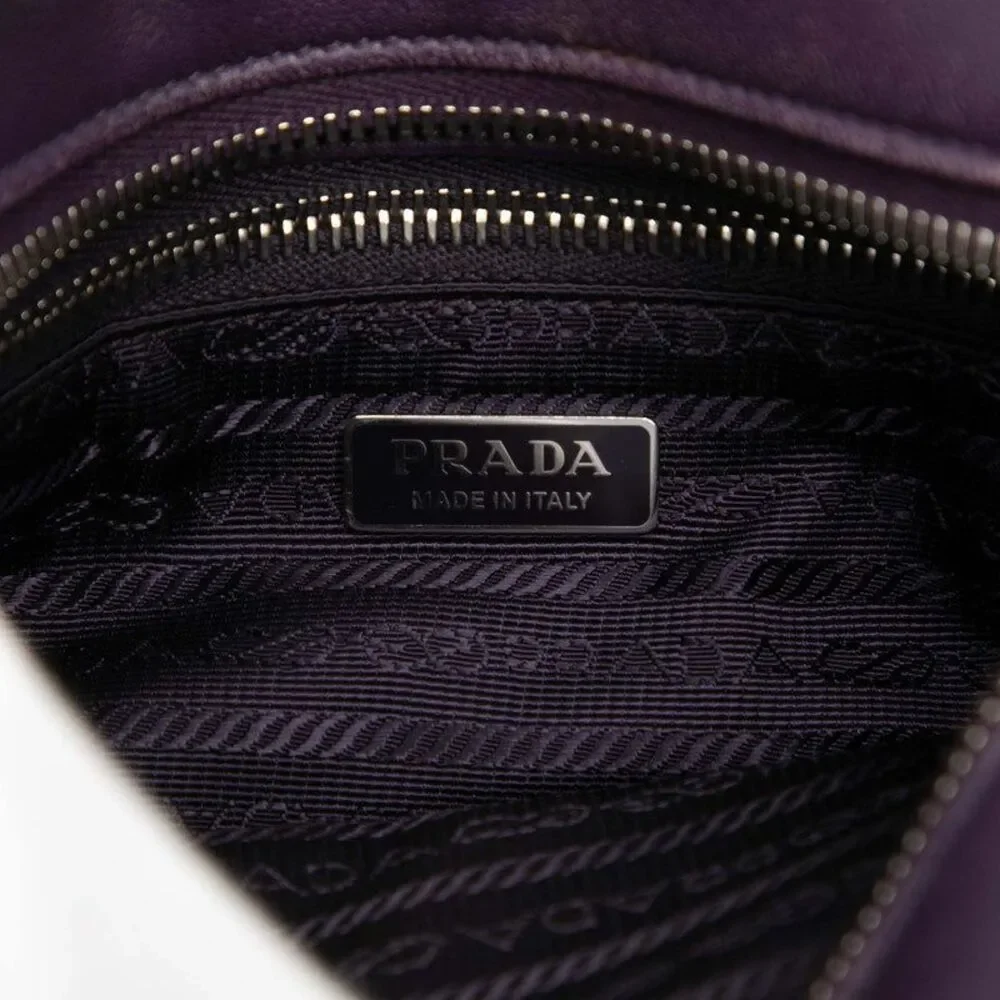 Prada Triangle Logo Tote Bag